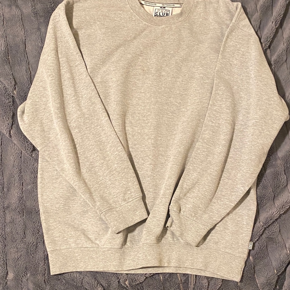 Pro Club Room Light Gray Crewneck Sweater